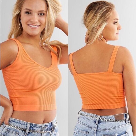 INTIMATELY Free People Melon Ribbed Brami Tank Top - Picture 1 of 4